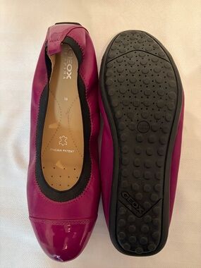 Geoxx Respira Purple Patent Leather Flats - Ladies size 39 (8).